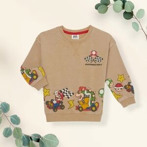Super Mario Kart Boys Pullover Sweatshirt with Long Sleeves